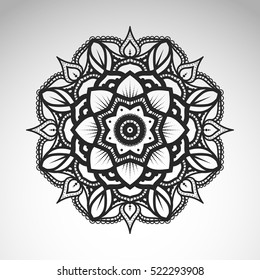 Vector abstract flower mandala. Vintage decorative element. 
Oriental motif, an ethnic ornament.