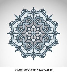 Vector abstract flower mandala. Vintage decorative element. 
Oriental motif, an ethnic ornament.