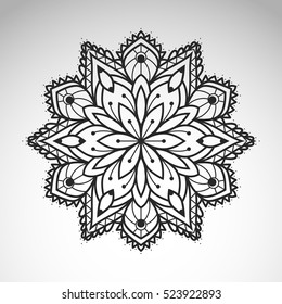 Vector abstract flower mandala. Vintage decorative element. 
Oriental motif, an ethnic ornament.