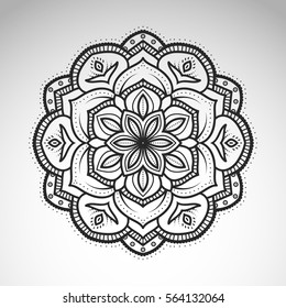 Vector abstract flower mandala. Vintage decorative element. 
Oriental motif, an ethnic ornament.