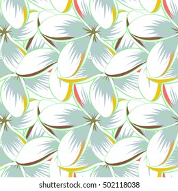 Vector abstract flower seamless pattern.