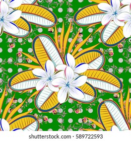 Vector abstract flower seamless pattern.