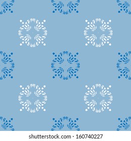 Vector abstract flower shaped seamless background illustration