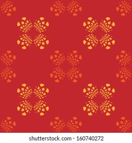 Vector abstract flower shaped seamless background illustration