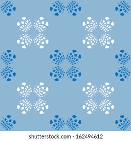 Vector abstract flower shaped seamless background illustration