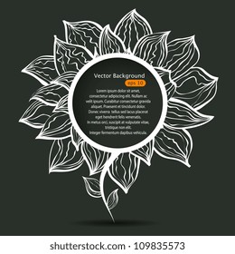 Vector abstract flower - speech bubble