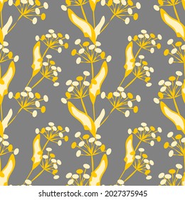 Vector - abstract flowerheads seamless pattern, modern art.
