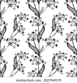 Vector - abstract flowerheads seamless pattern, modern art.
