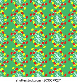 Vector - abstract flowerheads seamless pattern, modern art.