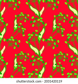 Vector - abstract flowerheads seamless pattern, modern art.