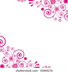 Vector. Abstract flowers background with place for your text.