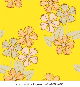 Vector - abstract flowers bouquet with leaves.
