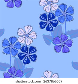 Vector - abstract flowers bouquet with leaves.