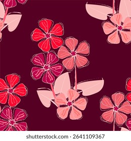 Vector - abstract flowers bouquet with leaves.
