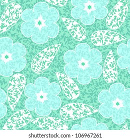 vector abstract flowers floral green seamless background
