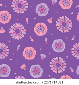 Vector abstract flowers silhouette seamless pattern background. Perfect for fabric, scrapbooking and wallpaper projects. Great for paper packaging, textile and many more. Surface pattern design