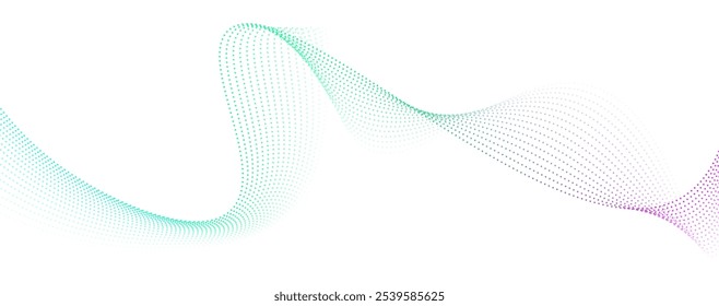 Líneas fluidas abstractas de Vector con un efecto de color degradado sobre un fondo blanco