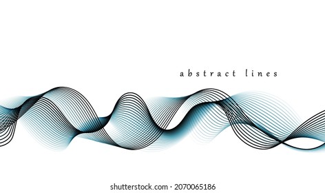 Vector abstract flowing wave lines background. Design element for presentation. website template