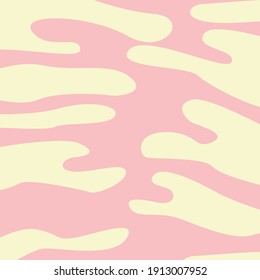 Vector abstract fluid shapes composition. Pink waves background with plastic liquid, organic shapes. Template of fluid organic shapes, plastic liquid form