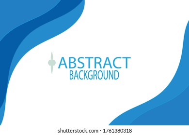 Abstrakter Vektorflyer oder Banner mit Platz für Text. Abstrakter Hintergrund mit blauen Flüssigkeitsströmen in den Ecken auf weißem Hintergrund. mit Transparenz vernetzt. Blank für Poster oder Visitenkarte.