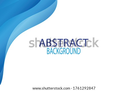 Vector abstract flyer or banner with place for text. Abstract background with blue streams of liquid in the corners on a white background. mesh with transparency. Blank for poster or business card.