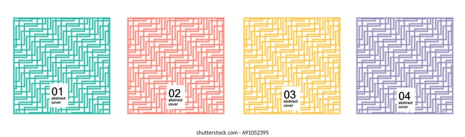 vector abstract flyer or book cover design set pattern background and your text eps 10