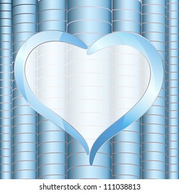 Vector abstract flyer with heart frame