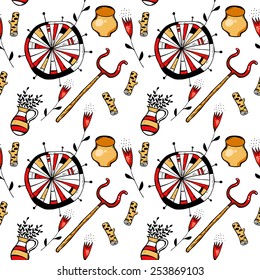  Vector abstract folk pattern