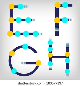 Vector abstract font