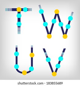 Vector abstract font