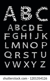 Vector abstract font and alphabet