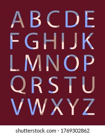 Vector of abstract font. Vector alphabet.