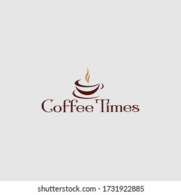 Vector abstract food coffee logo and icon design. Creative and modern flat and clean minimalist Concept logo template.