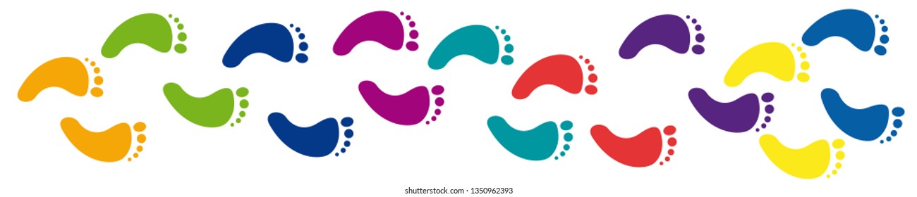 Vector abstract foot, colorful background for banner