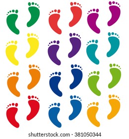 Vector abstract foot, walk background