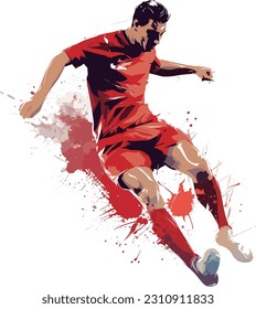 Pintura de salpicadura de fútbol abstracto de vectores