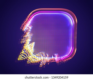 Vector abstract form. bright colors and highlights. neon rainbow.