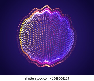 Vector abstract form. bright colors and highlights. neon rainbow.