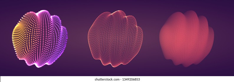 Vector abstract form. bright colors and highlights. neon rainbow.