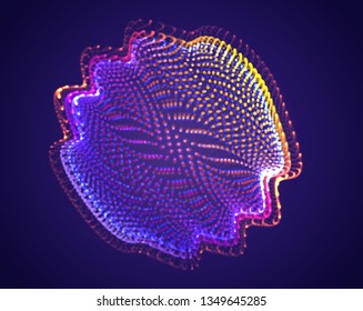 Vector abstract form. bright colors and highlights. neon rainbow.