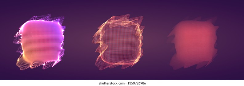 Vector abstract form. bright colors and highlights. neon rainbow.