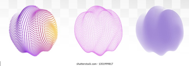 Vector abstract form. bright colors and highlights. neon rainbow.