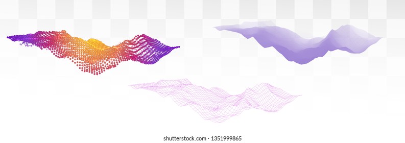 Vector abstract form. bright colors and highlights. neon rainbow.