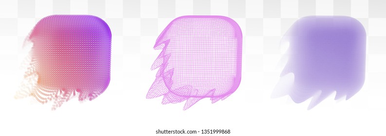 Vector abstract form. bright colors and highlights. neon rainbow.