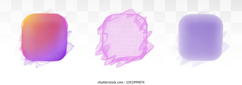 Vector abstract form. bright colors and highlights. neon rainbow.
