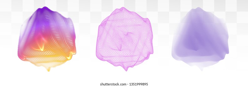 Vector abstract form. bright colors and highlights. neon rainbow.