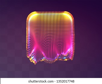 Vector abstract form. bright colors and highlights. neon rainbow.