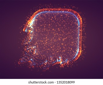 Vector abstract form. bright colors and highlights. neon rainbow.