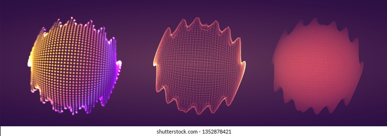 Vector abstract form. bright colors and highlights. neon rainbow.
