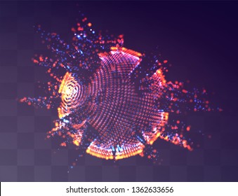Vector abstract form. bright colors and highlights. neon rainbow.